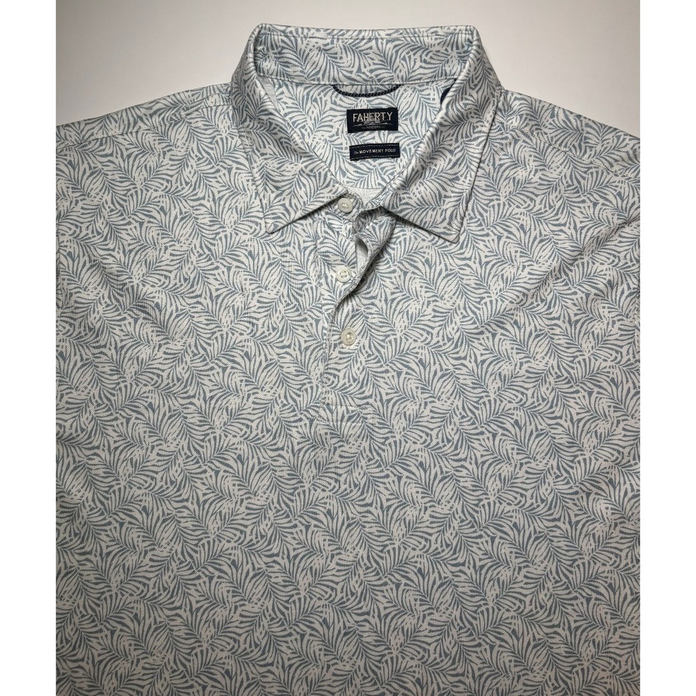 Faherty 'Movement Polo' Floral Polo shirt | NWT | Large
